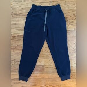 Figs Navy Zamora High Waisted Jogger Scrub Pants